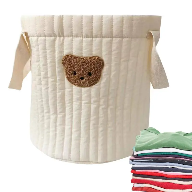 

Diaper Organizer Basket Diaper Storage Holder Caddy For Daycare Cute Cotton Bear Mommy Bag Nursery Supplies Storage Organizers