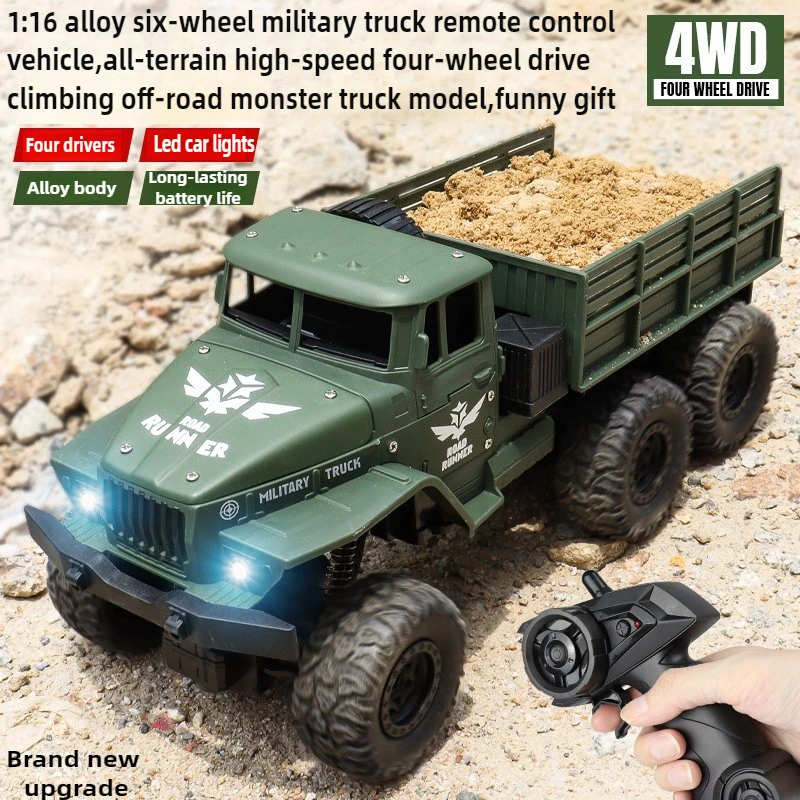 

Игрушечный автомобиль Kawaii, забавный подарок, горячий стиль, 1:16, 6-колесный радиоуправляемый грузовик из сплава, автомобиль с дистанционным управлением, высокоскоростные 4WD внедорожные радиоуправляемые автомобили, игрушки для мальчиков