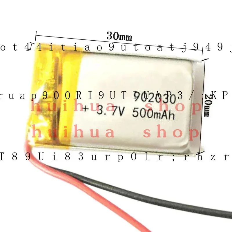 For 50Pcs Rechargeable 3.7V 500Mah 902030     Li-Polymer Li Lipo Battery Jst-Ph 2Pin 2.0 JM