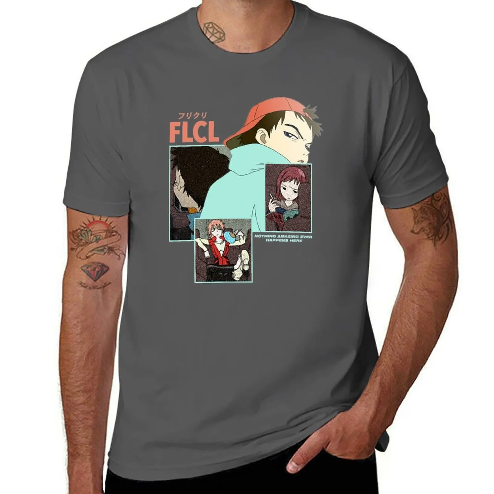 

FLCL ''DEAD END'' V1 T-Shirt Light Athletic Short Sleeve Tee Shirt