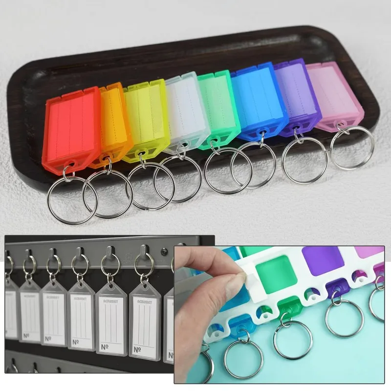 200 pcs Key Sorting Labels, Clear Writing Space, suitable for Quick Item Finding, Random Color Assortment