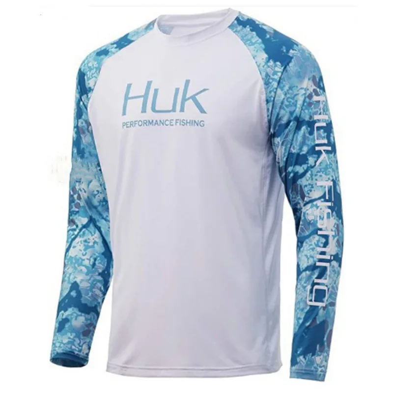 HUK Fishing shirts UPF 50+ Quick Dry Long Sleeve for Men Outdoor Fishing Gear
