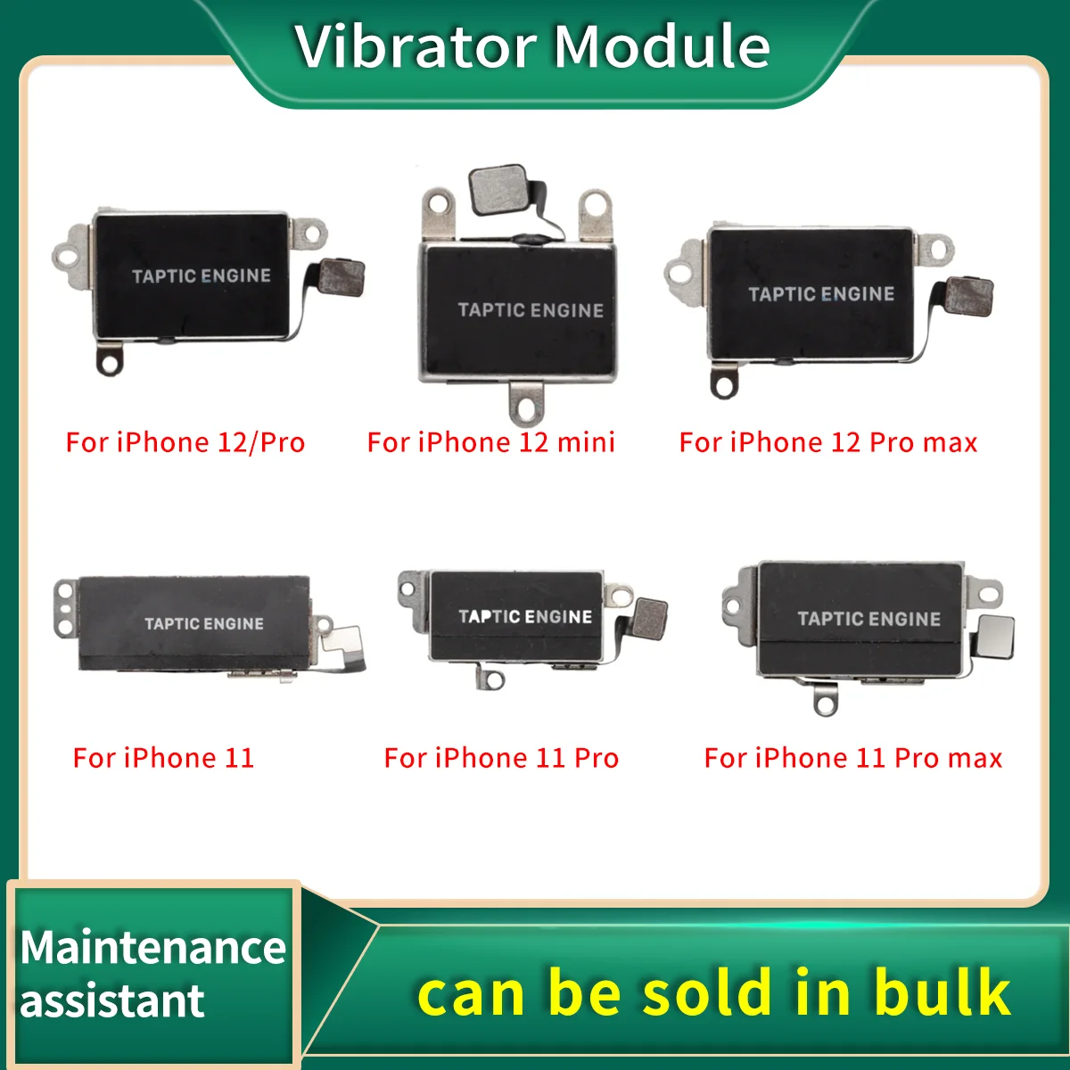 New Vibrator Module For iPhone 11 12 11Pro 12PRO 11Pro max 12 mini Vibration Flex Cable Module Ribbon Replacement Repair Part