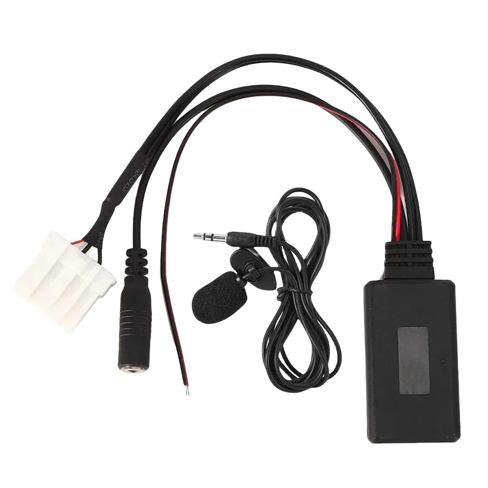 Car Bluetooth-Compatible AUX Adapter Bluetooth-Compatible with Microphone AUX Adapter Cable 5-12V for Mazda RX8 2006