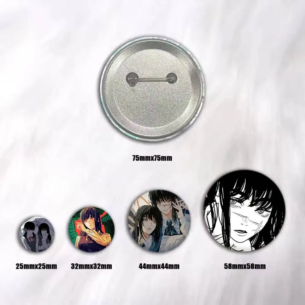 Anime C-Chainsaw M-Man Mitaka Asa Brooches Cartoon Badge Pins Backpack Hat Accessories Friend