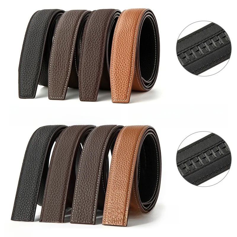 pure-calfskin-belt-no-head-no-buckle-34cm-automatic-buckle-men's-belt-unisex-smooth-surface-versatile-style-for-all-ages