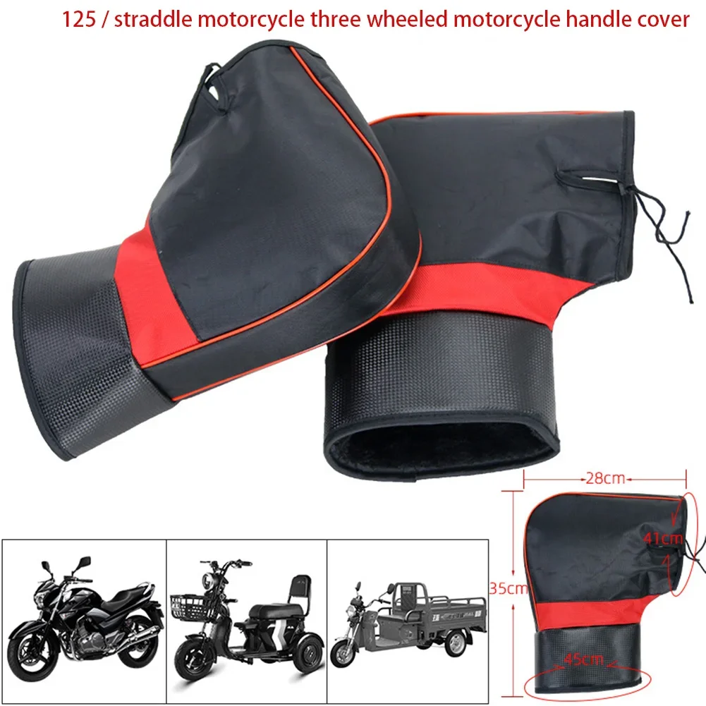 Winter Motorcycle Handlebar Muffs Winter Warm Windproof Thermal Handle Bar Gloves Waterproof Universal Motorcycle Equipment