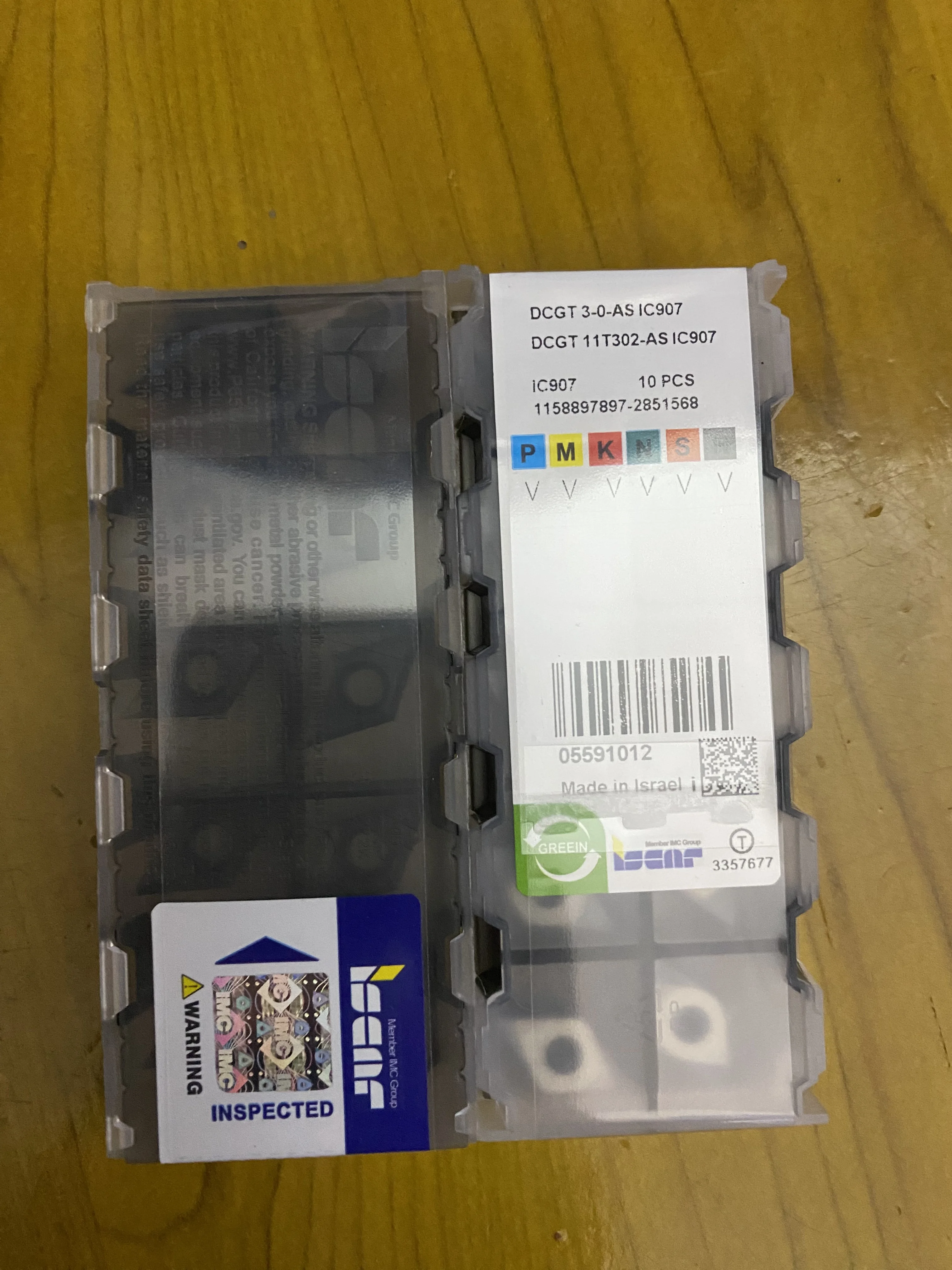 

Hard alloy cutting blades DCGT11T302-AS IC907
