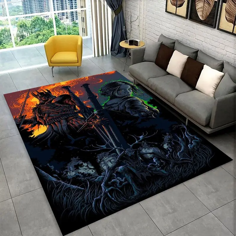 Cartoon The W-Witcher Geralt Game Carpet Rug for Bedroom Living Room Sofa Playroom Doormat Home Decor,Kid Area Rug Non-slip