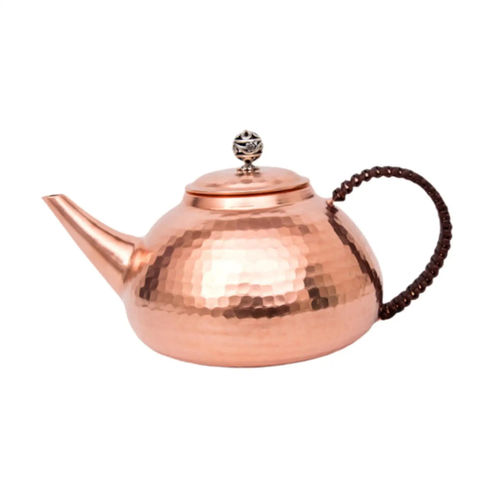 

Violet Copper Teapot Chinese Traditional Teapot with Handle Tea Dispenser 1.0L Coffee Maker Hot Water Kettle for Picnic Camping