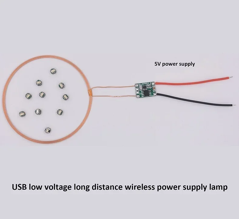 

0~80mm Long-distance Wireless Power Supply Module Wireless Power Supply Lamp 5V Wireless Power Supply Coil Module Board