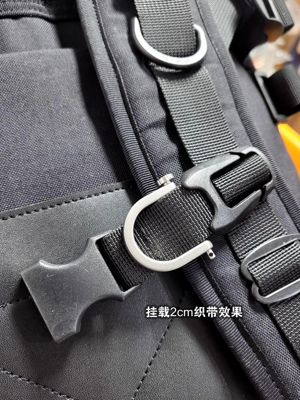 1Piece 20/25MM Big D Shaped Buckle Multi-Locking Detachable Full Titanium Alloy Processing Backpack DIY Accessories