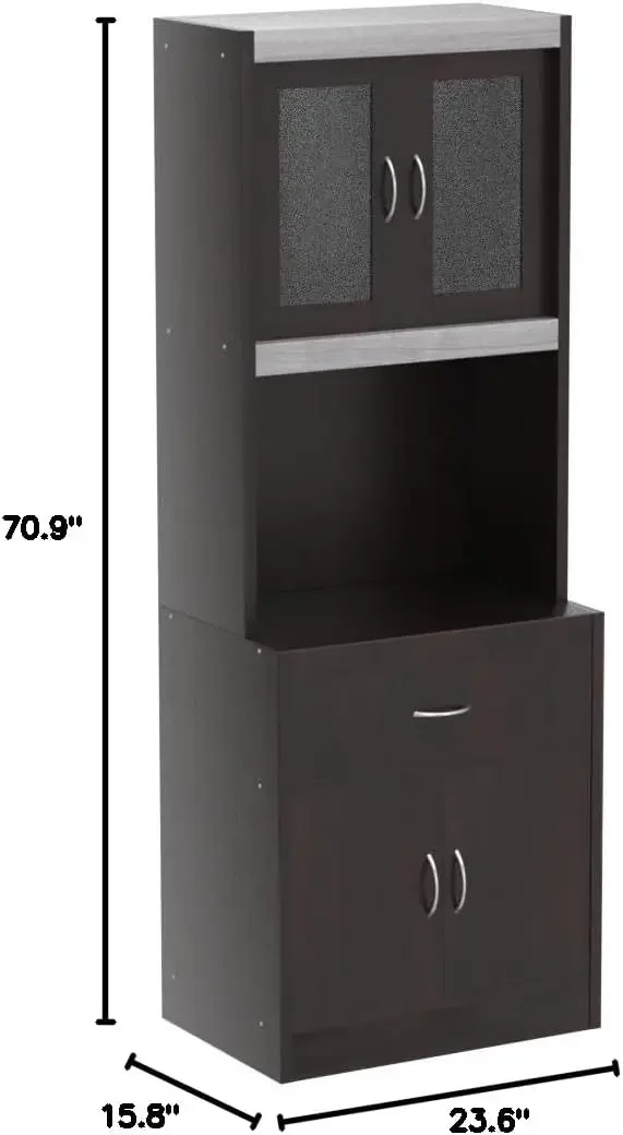 CHOCO Kitchen Cabinet, Chocolate Grey