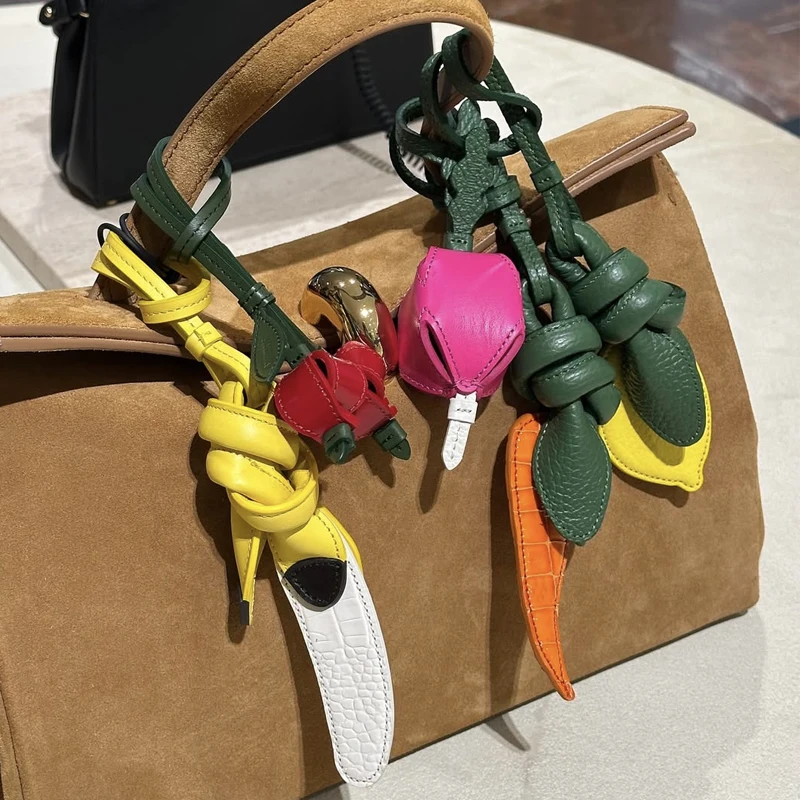 Brand Bags Accessories For Handbags Purse 2026 New In PU Fruit Vegetable Shapes Luxury Designer Wallet Charms Ornaments Shoulder