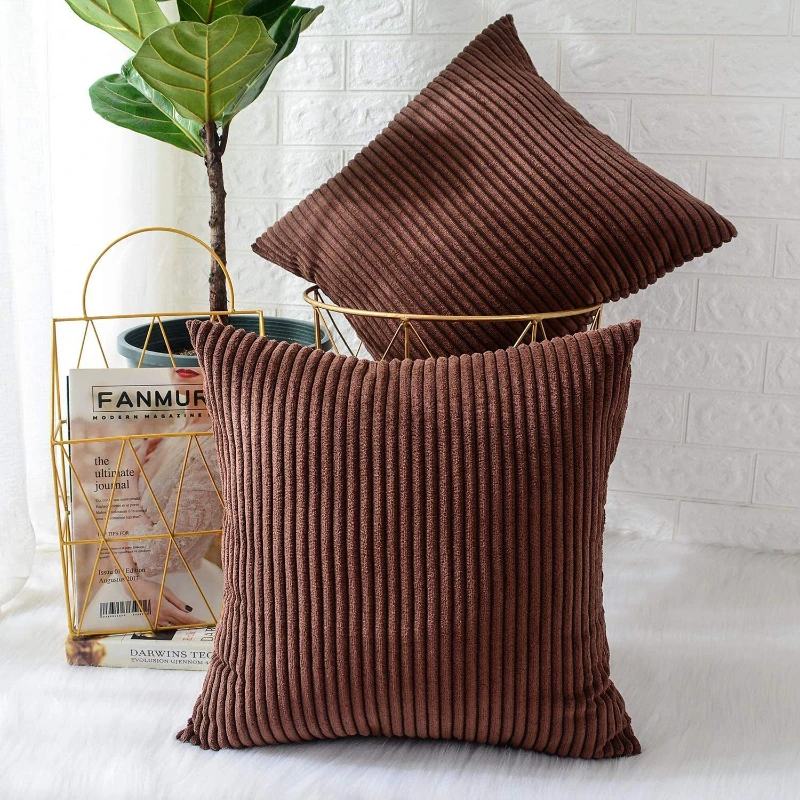Corduroy Pillow Cover 40X40 45X45 50x50 30x50 CM Soft Plush Flannel Cushion Cover Fluffy Couch Pillow Case for Sofa Living Room