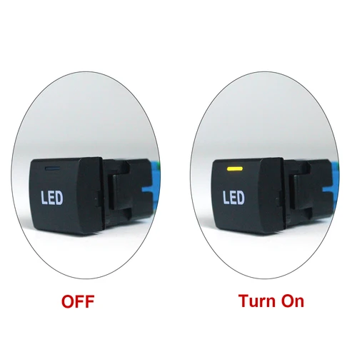 Imagen 2 del producto 1 unidad para Toyota Camry V70 2018 Rav4 Corolla Altis 2019 prado 150 2020 luz LED para coche cámara BSM vista espejo retrovisor botón de interruptor