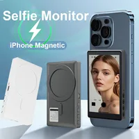 Pantalla de Monitor de Selfie para teléfono, montaje magnético inalámbrico, cámara trasera para teléfono Vlog, WiFi, conexión Bluetooth para Selfie en vivo