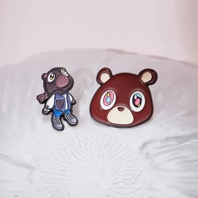 Anime Cartoon lovely Little Bear Enamel Pins Funny Brooches Lapel Badges Pin for Backpack Hat Birthday Halloween Gift