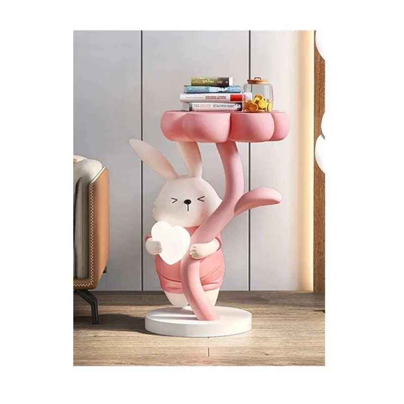 

Wholesale glass fiber led light rabbit statue ornament sculpture floor lamp living room home decoration