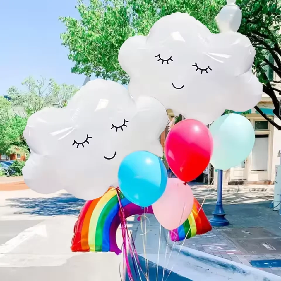 

1PCS White Rainbow Cloud Sun Moon Theme Aluminum Foil Balloon Birthday Party Wedding Decoration Aluminum Foil Ballon Baby Shower