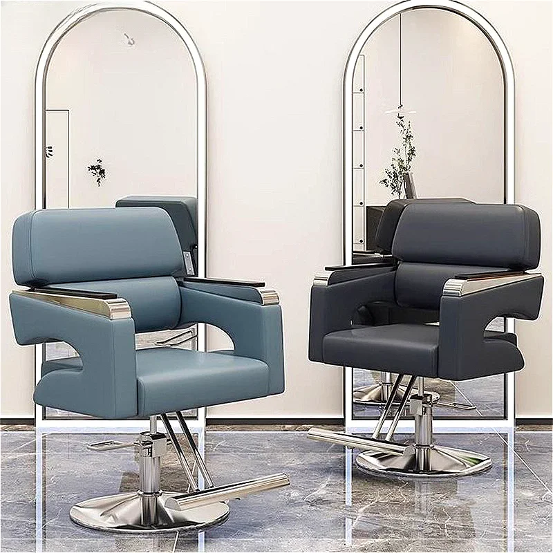 Modern Luxury Barber Chairs Swivel Lift Foldable Backrest Hair Salon Barber Chairs Nordic Makeup Barbershop Salon Furniture FYBC