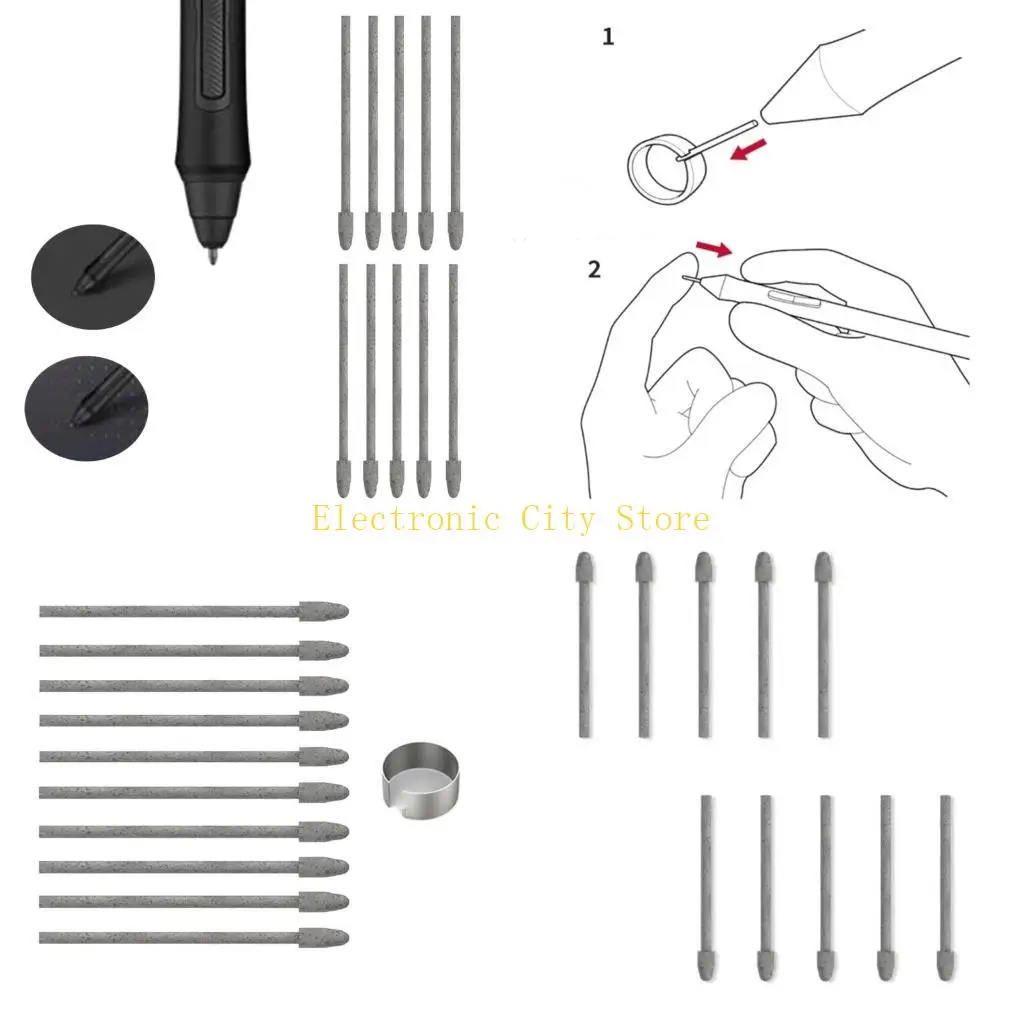 

5/10peece WEED NIBS Отвечая на замена блока PW517 PW110 TIP для KD200 Графический рисунок Pen Hu8d