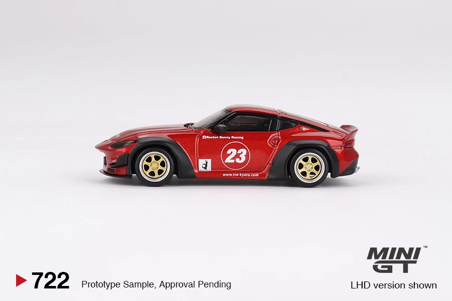 MINIGT 1/64 Nissan Z Pandem Passion Red MGT00722-CH Car Alloy Motor Vehicle Diecast Metal Model Kids Xmas Gift Toys for Boys