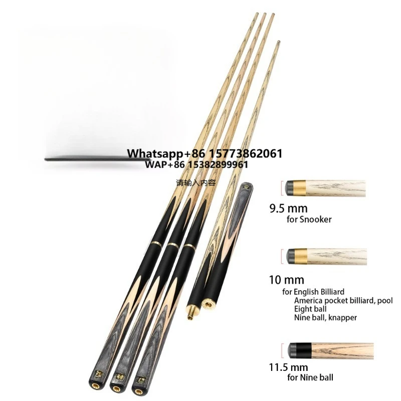 Omin Fantasy 3/4 Handmade Snooker Cue Brass Ash Wood Pool Game Snooker Cue Ebony Omin Pool Snooker & Billiard Cues