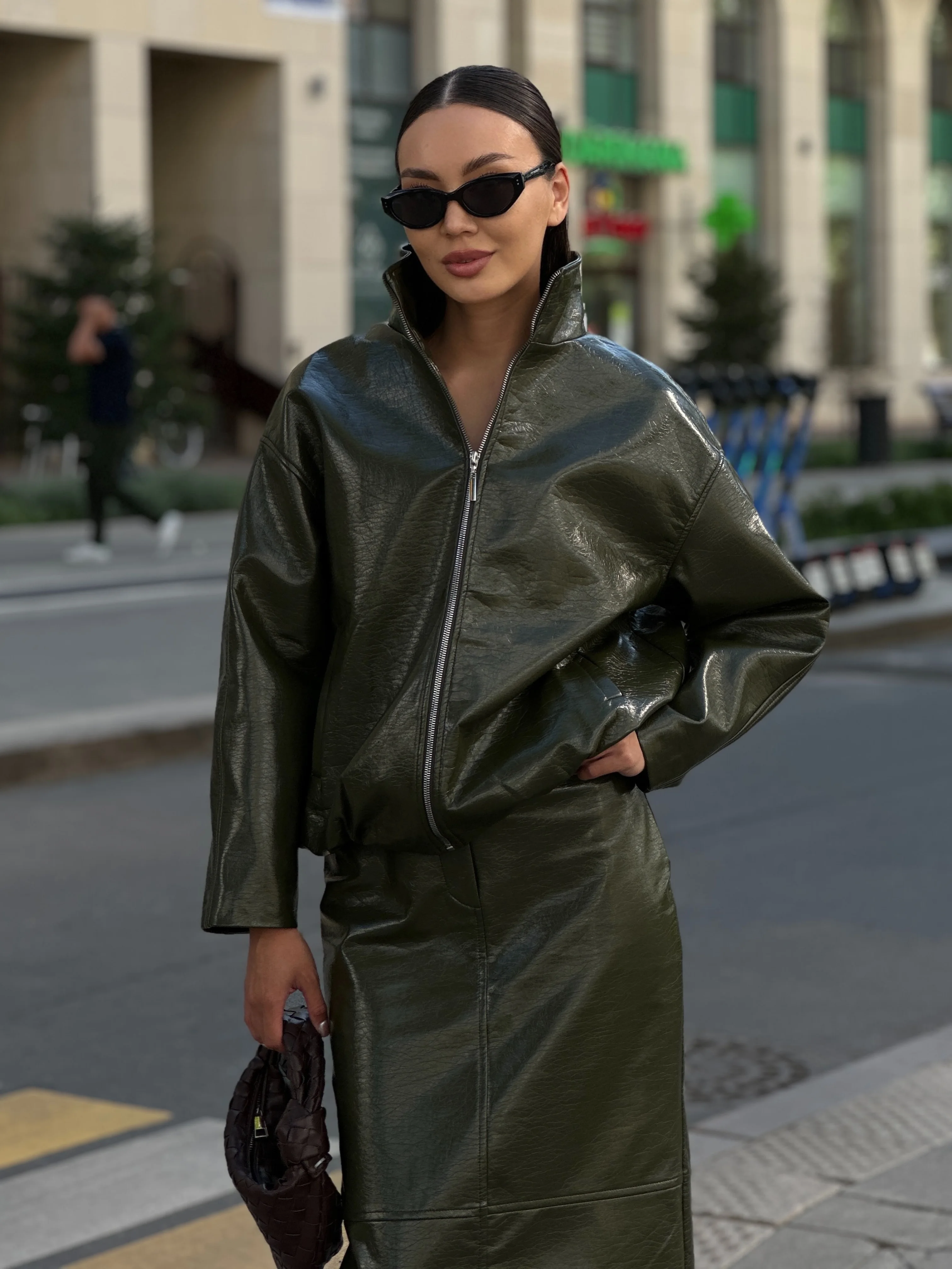 Conjunto de 2 piezas de cuero  - Vintage Fashion Jacket reseña y precio