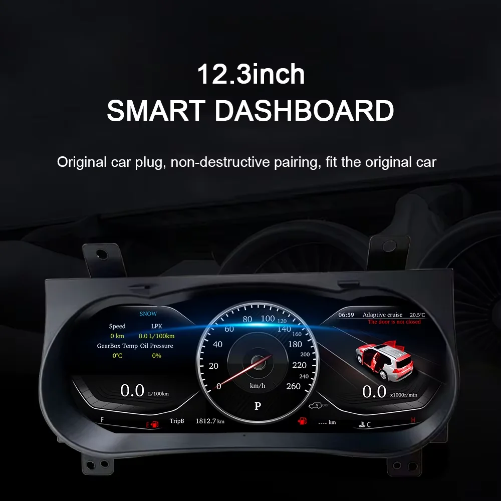 

Цифровая приборная панель (кулонометр) с ЖК-дисплеем на базе Linux для Toyota Hilux Revo Rocco Fortuner 2016-2024