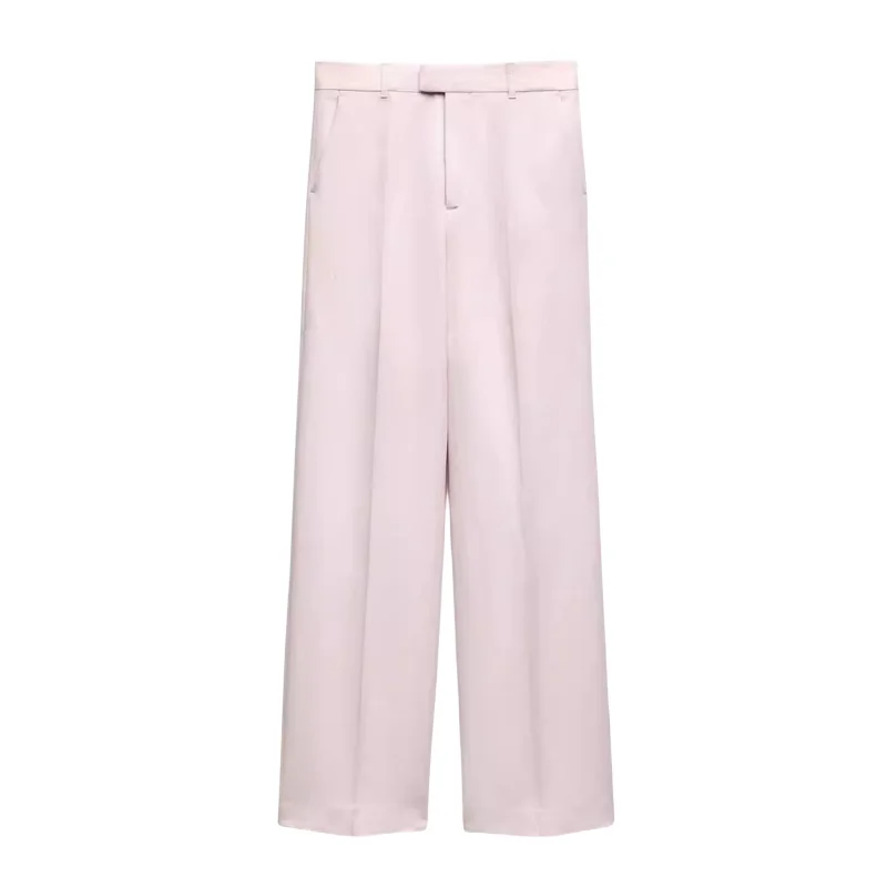 

Spring New Arrival Casual Double-Breasted Suit Jaet Straight Leg Pants Women's Faion Long Sve Classic Collar Color