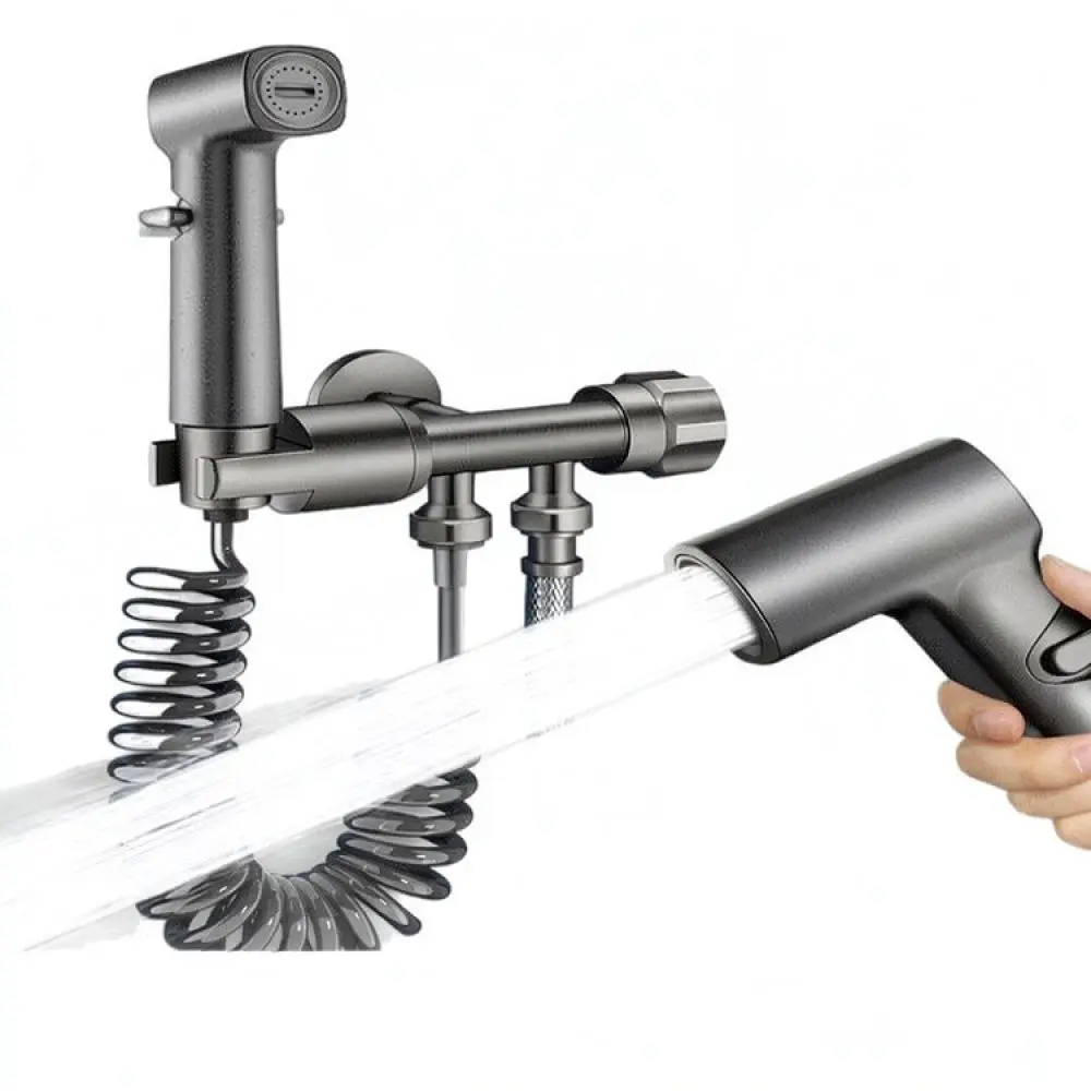 High Pressure Bathroom Bidet Applicator Brass Toilet Cleaning Shower Head Handheld Portable Hygiene Faucet Attachment