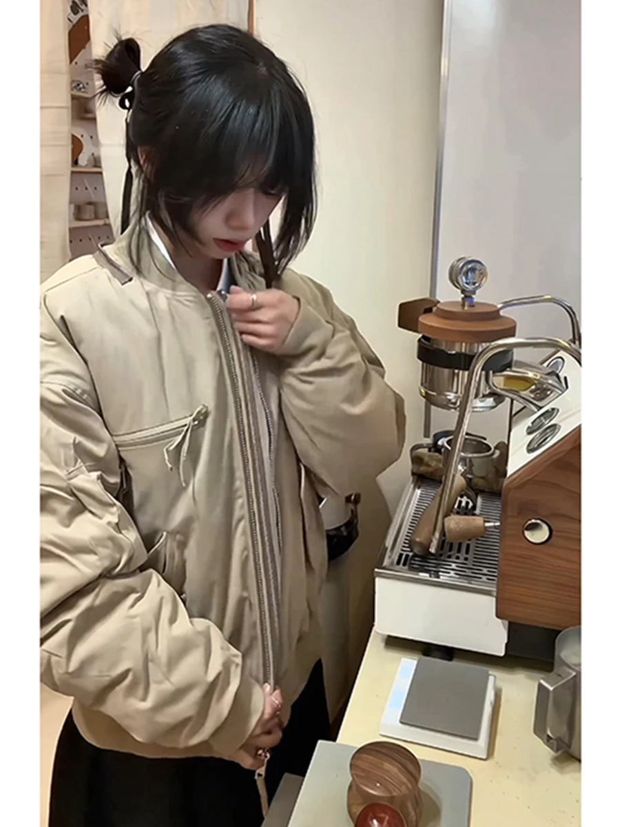 

Мужская короткая летная куртка-бомбер из хлопка с утеплителем в стиле ретро, американская бейсбольная куртка для осени и зимы