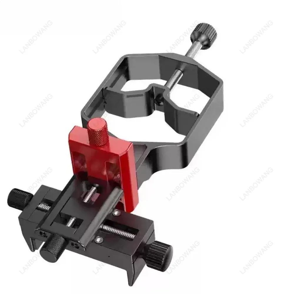 Adaptateur de support de smartphone en métal à trois axes, support de photographie multifonction pour télescope astronomique et microscope