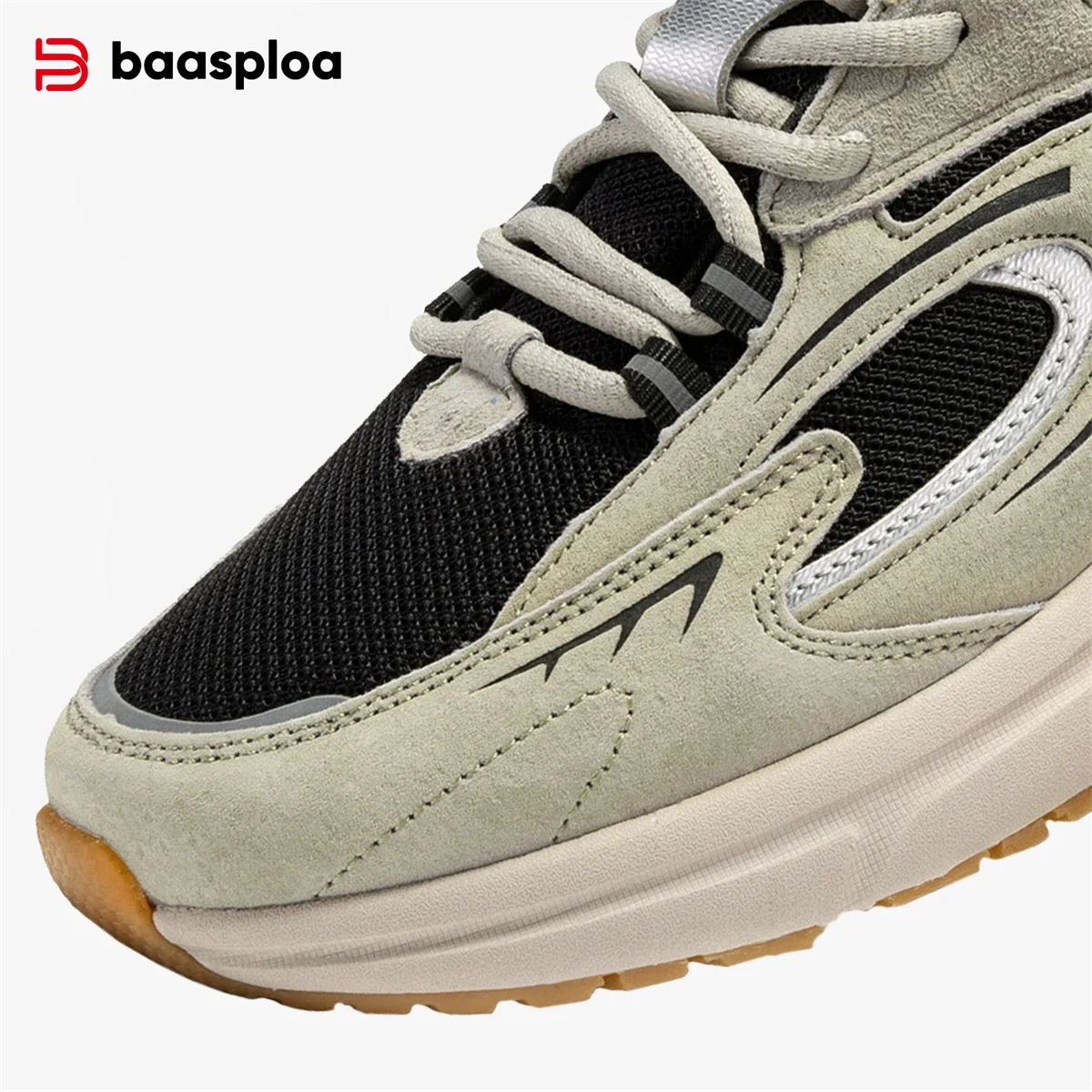 Baasploa Men Causal Shoes Mesh Breathable Retro Male Sport Shoes New Fashion Comfort Walking Sneakers Non-slip Wear Resistant view 6