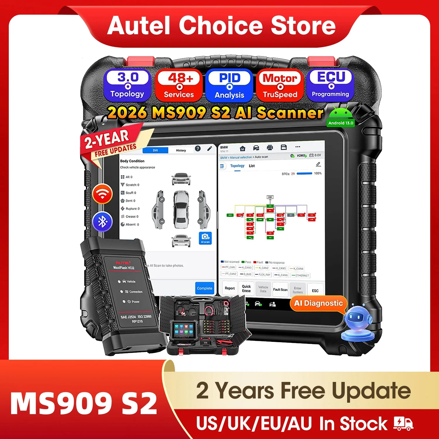 Autel Maxisys Ultra - Autel MaxiSys MS909 S2 OBD2 Scanner