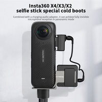 Invisible Mic Cold Shoe for Insta360 X4 / X3 / ONE X2 Mic Adapter for RØDE Wireless GO Camera Accessories For Insta 360 X4 X3 X2