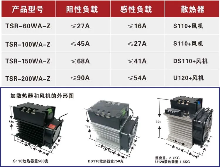 Three-phase full-bridge fully controlled rectifier voltage regulator module 60A, TSR-60WA-Z, TSR-100WA-Z