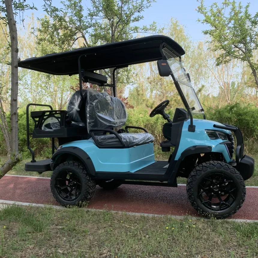 Street Legal Electric Golf Cart Lithium Battery Electric Car With Forward And Reverse Switch Emergency Flasher Switch Golf Cart