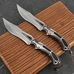 Chill Goddess Damascus Steel Knife VG10 Steel Outdoor Knives High Hardness Hand Forged Pocket Knife Defense Straight Knife