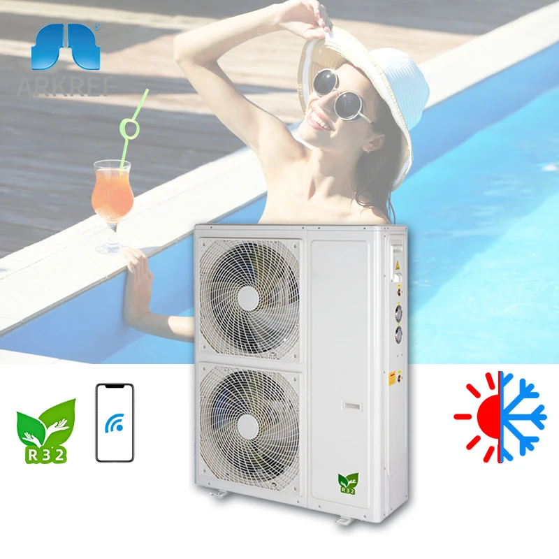 China New Energy Monoblock Split Evi Dc Inverter R32 Heat Pump 8-18kw Automatic Stainless Steel Air Water Swimming Pool Heating