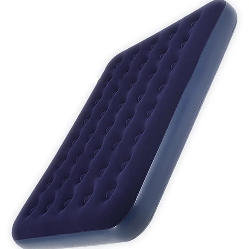 

Inflatable mattress, outdoor leisure air cushion, folding single and double thickened PVC flocking household power