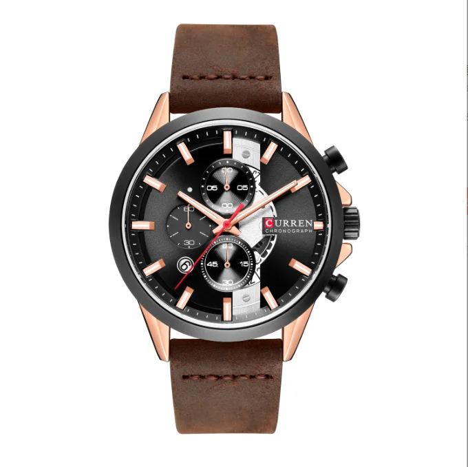 Hot selling 2024 new men's quartz watch six pin watch calendar men's watch