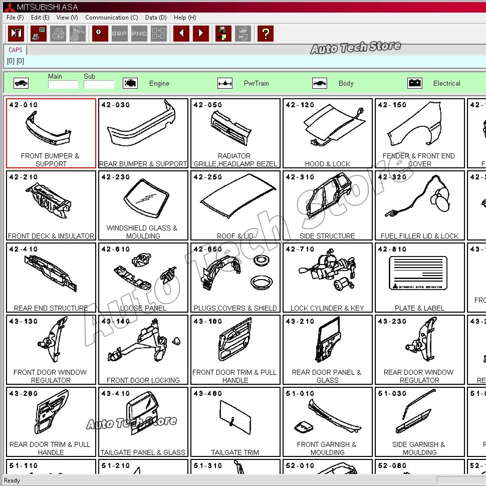 2022.10 For Mitsubishi Europe General USA Japan MMC ASA EPC Parts Catalog
