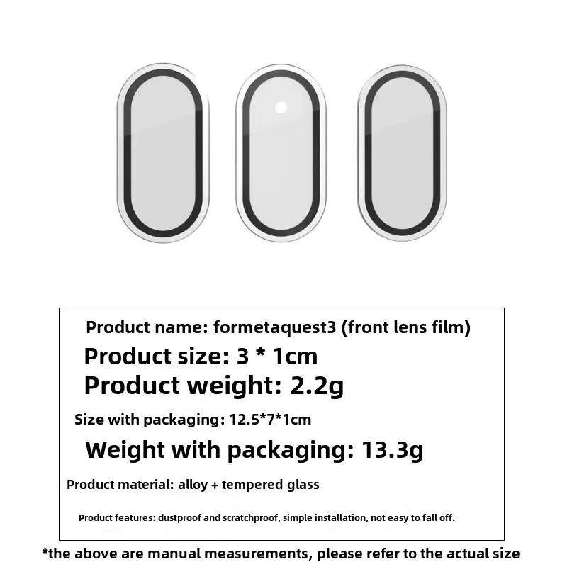 

Для Meta Quest 3, взрывозащищенная пленка для объектива из титанового сплава