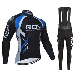 RCN 2025 Pro Team Autumn Cycling Jersey Sets Breathable Long Sleeve Spring New Men's MTB Bicycle Clothing Suits Roupa Ciclismo