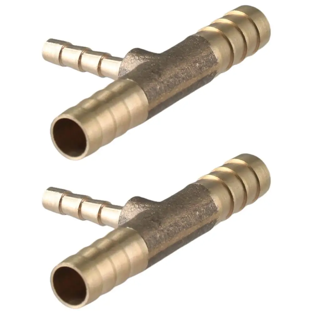 Brass Reducing Barb Hose Fitting Barb Splicer Fitting Tee T Shape Pipe Connector Fitting Air Gas Water Fuel