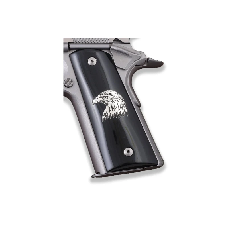 KSD Brand Colt 1911 FIT Model Compatible Black Acrylic Grips