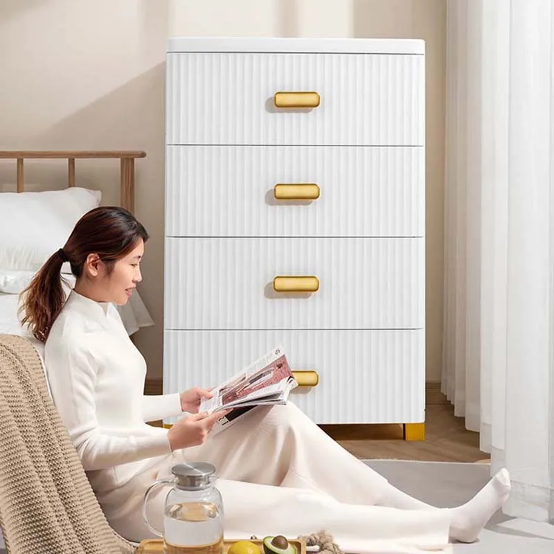 

Plastic Elegant Chest Of Drawers Drawerd Storage White Modern Cabinets Bedroom Organization Mobiletto Soggiorno Home Furniture