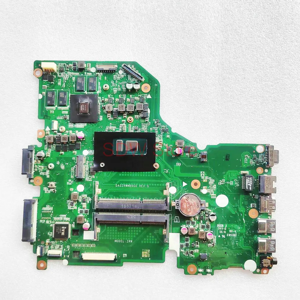 Placa principal DA0ZRWMB6G0 para Acer aspire E5-572G E5-573G E5-574G placa base para ordenador portátil NBG3H11001 placa base DDR3 100% bien probado